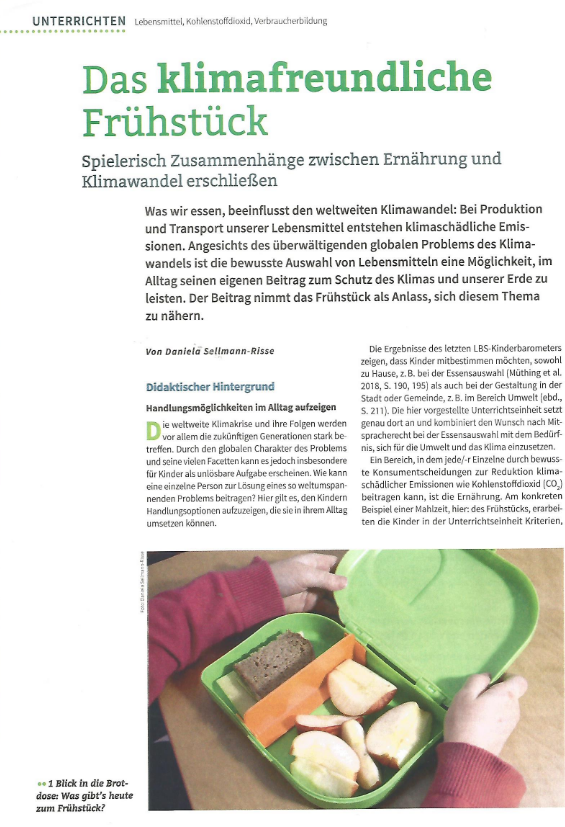 SU Weltwissen klimafreundliches Frühstück
